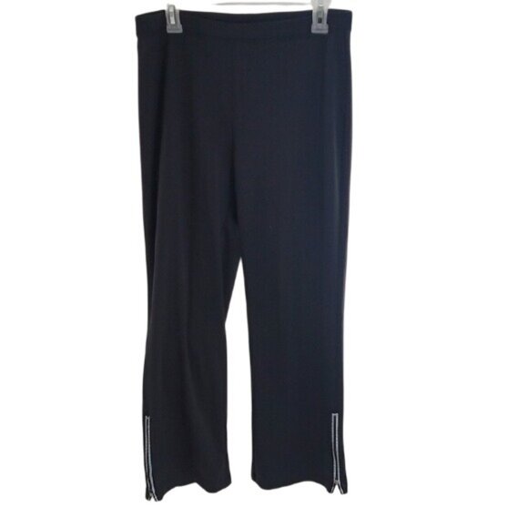 SJB Performance Track Pants Straight Leg Zipper Hem Activewear Size M Petite - Picture 1 of 7